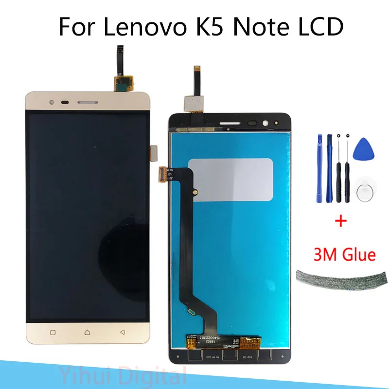 ЖК-дисплей 5 дюйма для Lenovo Vibe K5 Note A7020 K52t38 a7020a48 K52e78 сенсорный экран с дигитайзером в