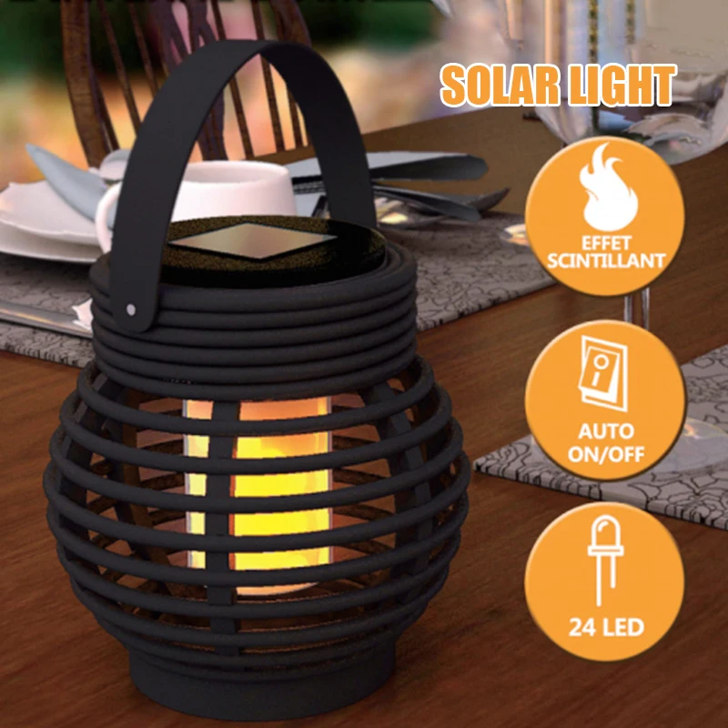 Décoration Висячие пламя светильник уличный подвесной фонарь солнечный s для сада