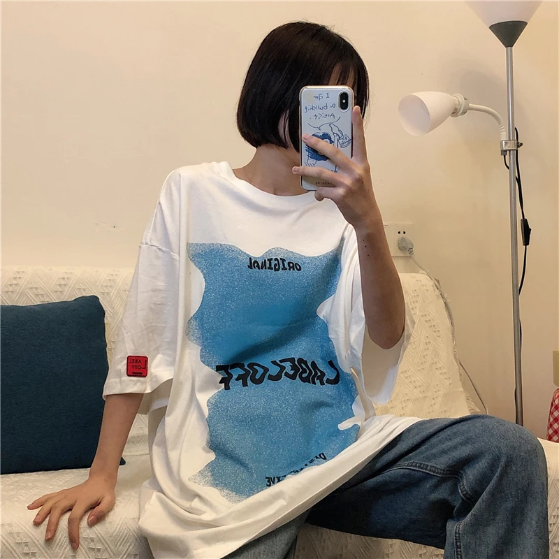 Новинка лета 2020 футболка с короткими рукавами принтом поп-Инс Модный