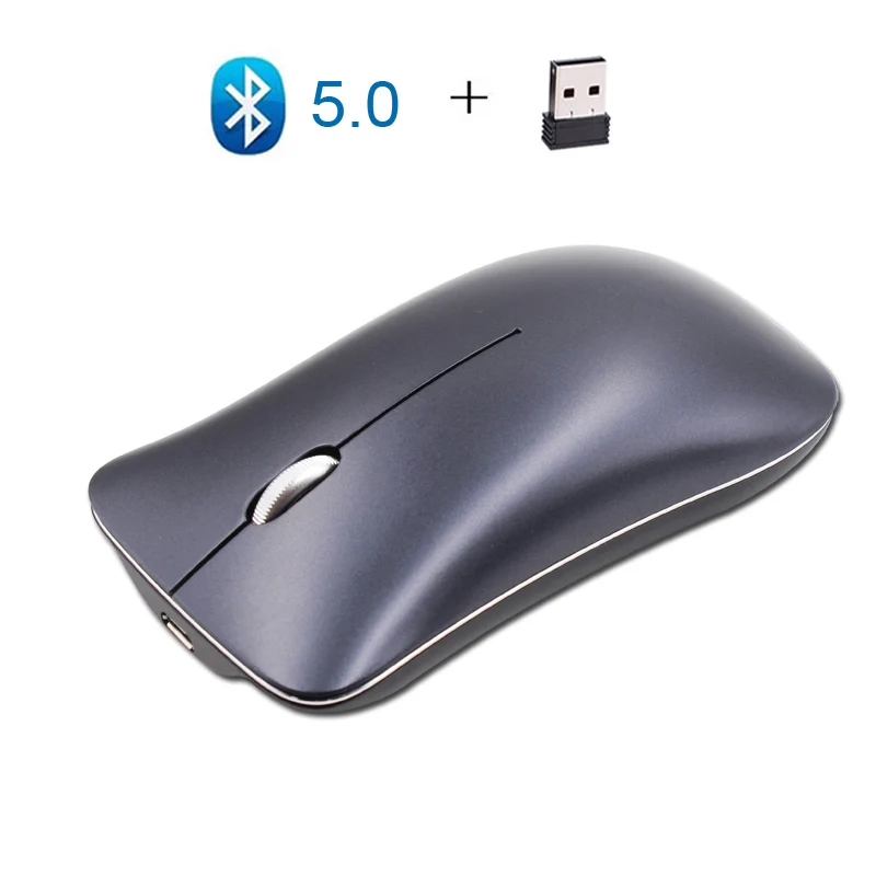 Cliry Беспроводная 2 4G + Bluetooth 5 0 двойная трехрежимная мышь из алюминиевого сплава 1600