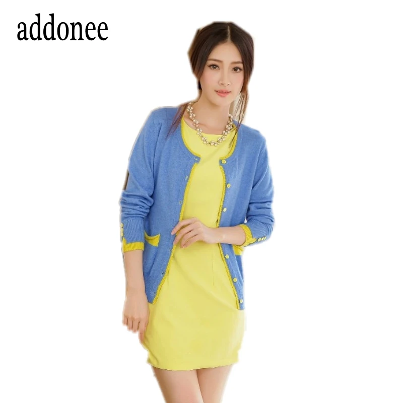 Женский кашемировый шерстяной свитер облегающий кардиган с О-образным вырезом