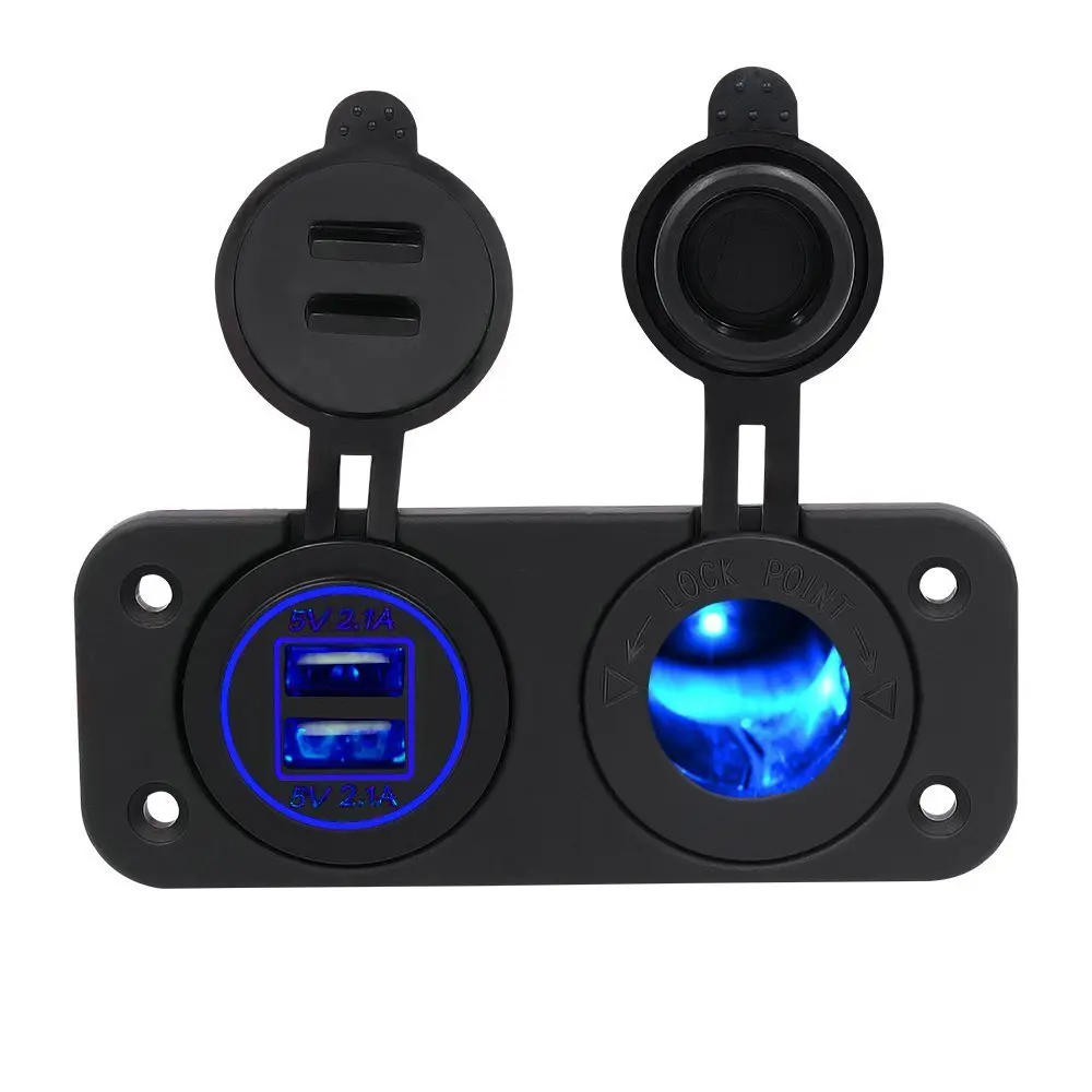 Автомобильное зарядное устройство с двумя USB портами 4 2 А|Кабели адаптеры и