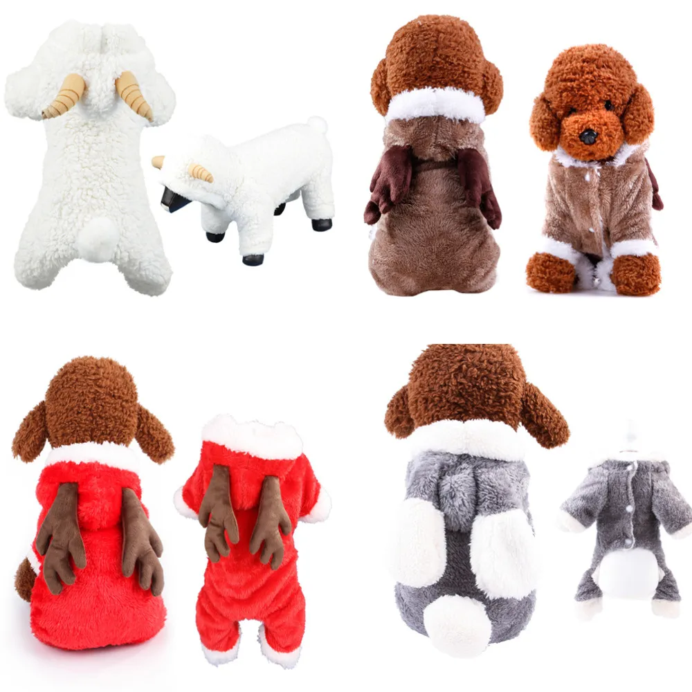 Лось Рождественская собака четыре фута пальто Рождественское украшение Одежда