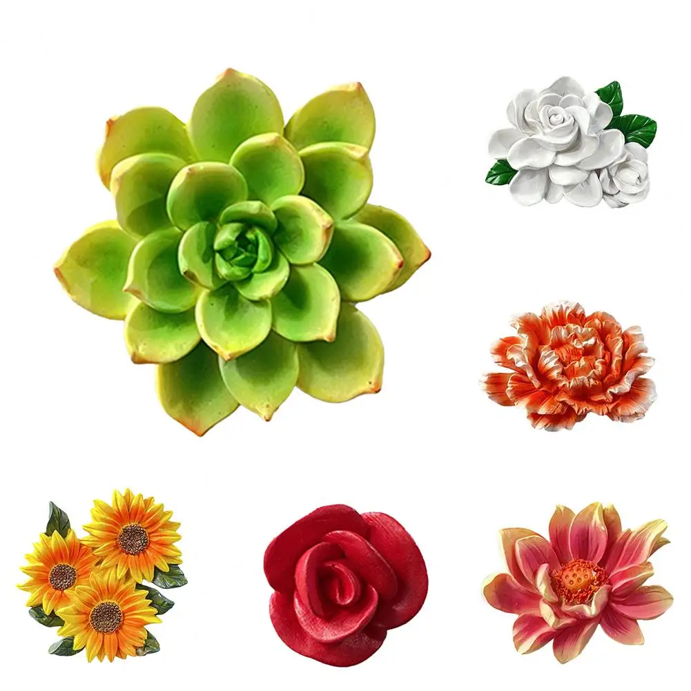 

Fridge Magnet Cartoon Shape Anti-slip Resin Plant-shaped Refrigerator Magnet for Home