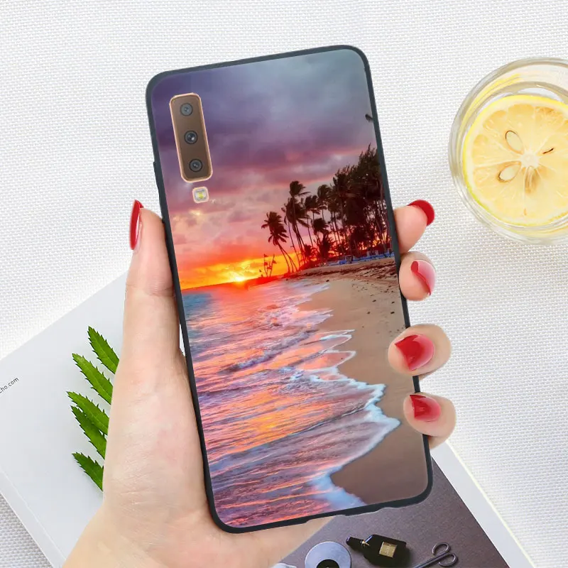 Мягкий ТПУ чехол для samsung A7 чехол силиконовый глянцевый яркий чехол для samsung Galaxy A5 A6 A8 Plus чехол - Цвет: OO29