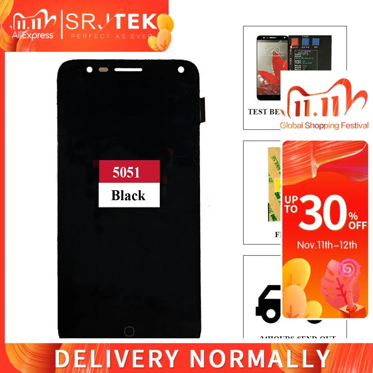 Srjtek экран для Alcatel Pop 4 5051 5051D 5051X 5051J 5051M OT5051 OT5051D ЖК дисплей + сенсорный дигитайзер
