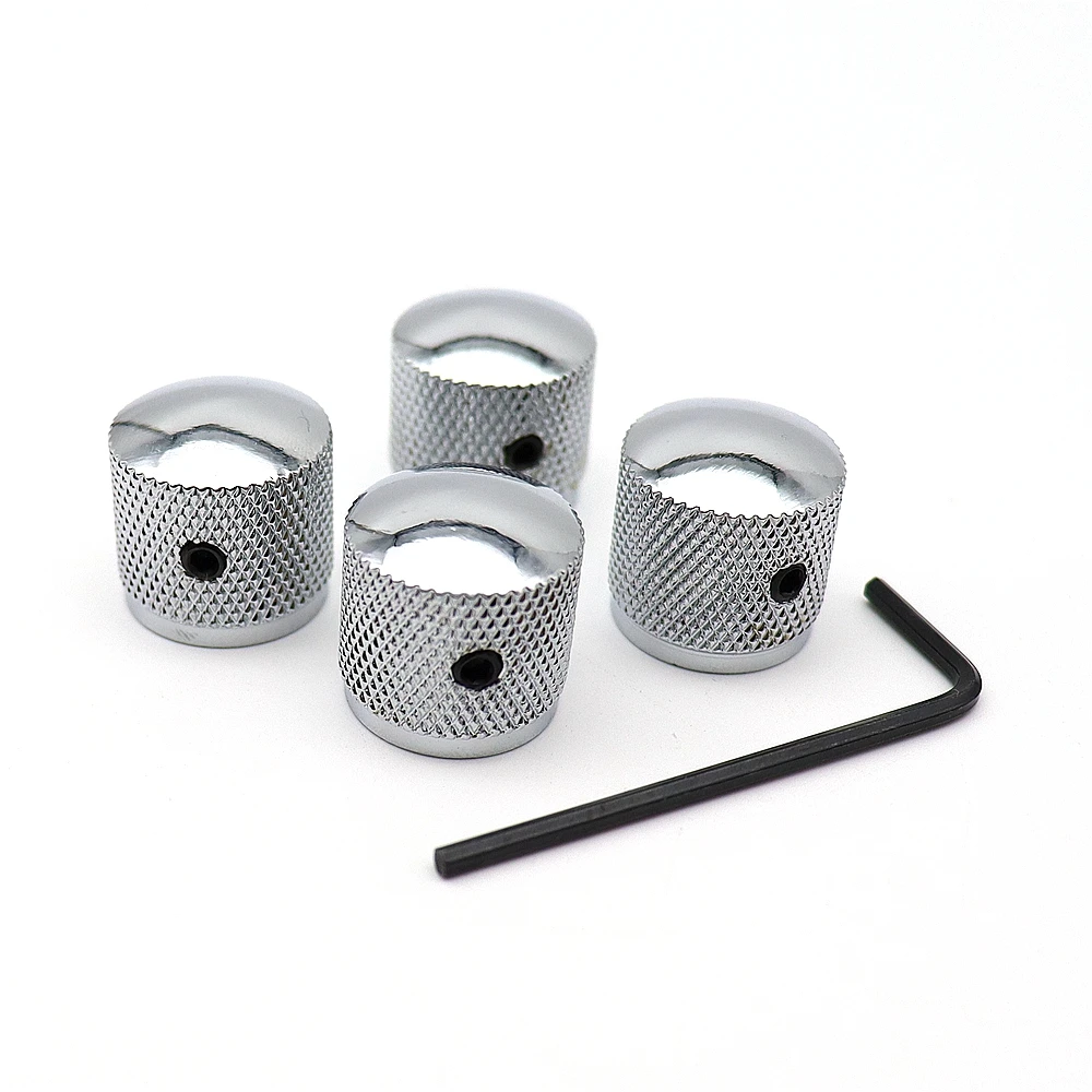4 шт. металлическая гитара ручки потенциометра Купол Ручка Управление регулятор