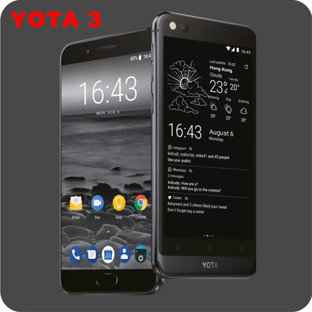Смартфон Yota 3 Yota3 Yotaphone экран 5 дюйма FHD сенсорный 2 двойной E ink Восьмиядерный