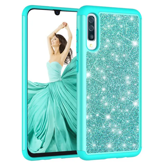 Blue Шикарный Блестящий Роскошный чехол для samsung A50 Чехол samsung A20E Etui A50s A30s A20 E задняя крышка для samsung Galaxy A30 чехол A 50 20 - Color: Blue