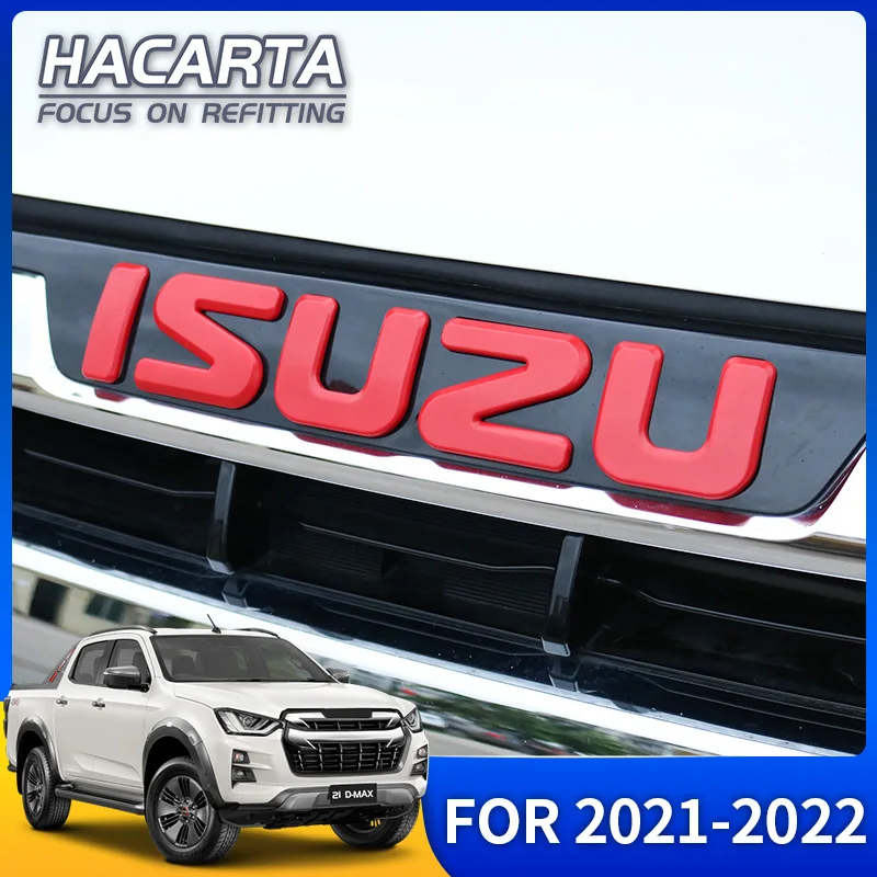 Для модели 2021-2022 Isuzu D-max передняя решетка с логотипом красными буквами наклейки