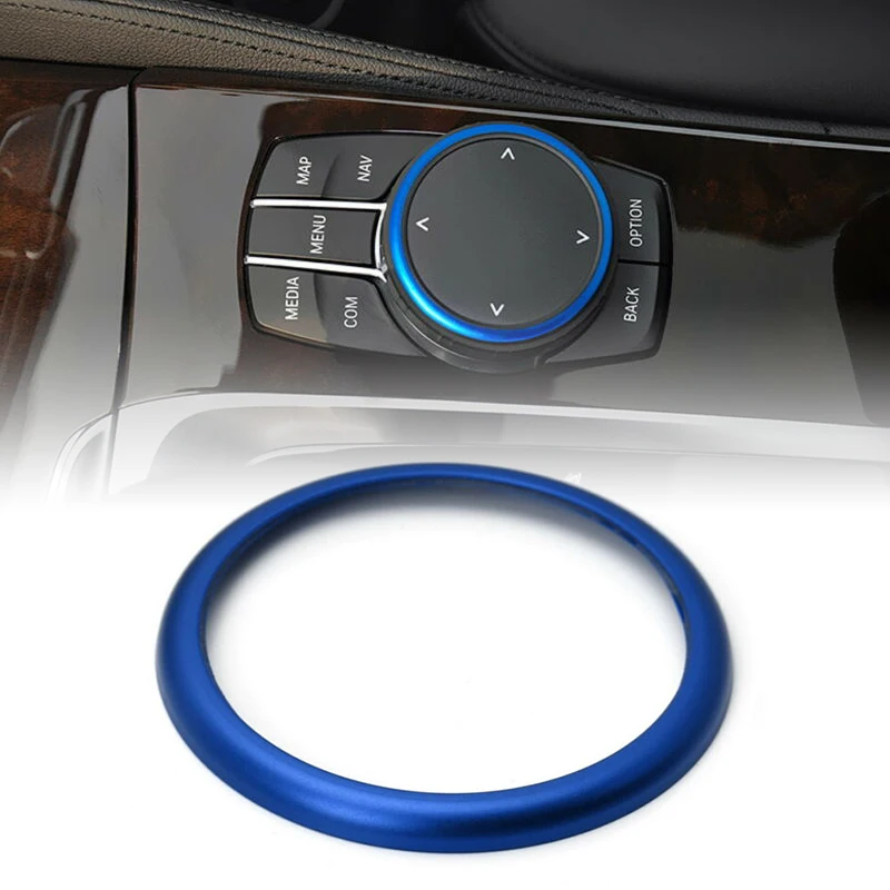 

Knob Center Console ring Interior Aluminum alloy Multimedia Trim For BMW