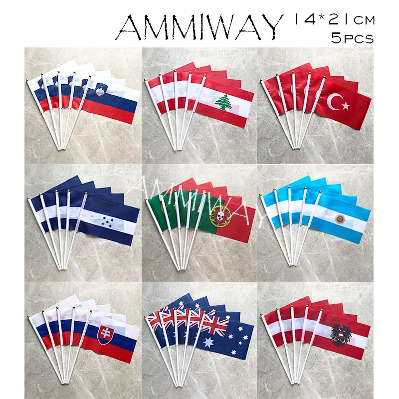 5 шт. флаги для рук 14 х21 см|Флаги баннеры и аксессуары| |