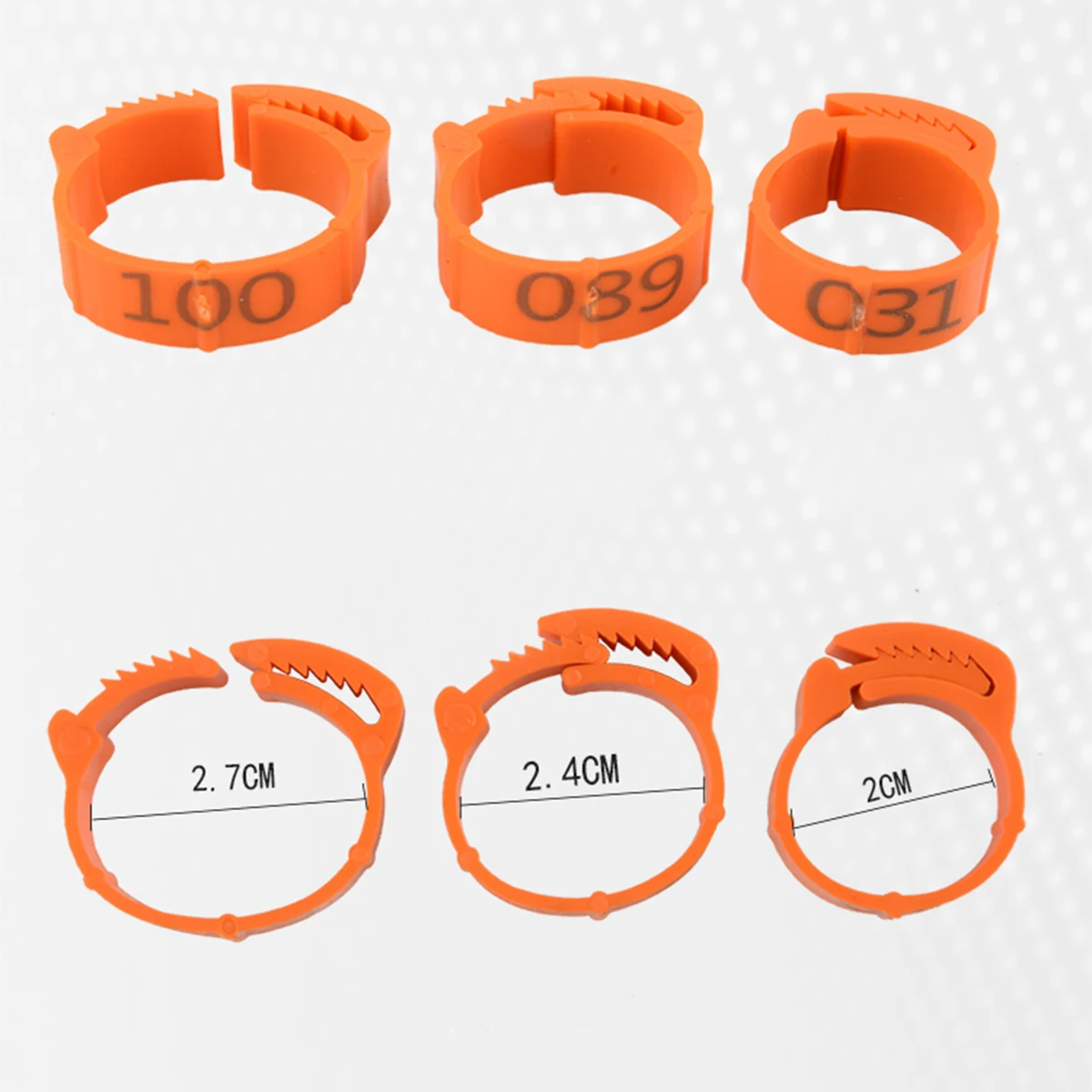 

100PCS Adjustable Bird Leg Rings Includes 100pcs Bird Leg Bands With 1-100 Numbers Printed Suitable For Birds Chicks Chicken