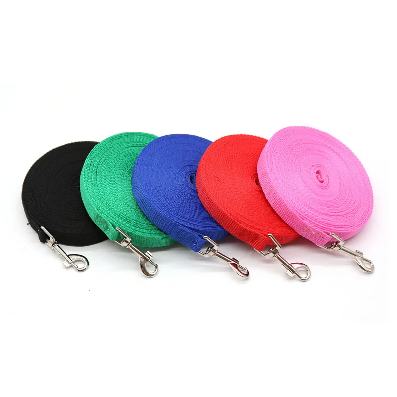 

Pet Dog Lead Leash Long Strap Nylon Rope Obedience Training Walking 1.5/6/10/15M