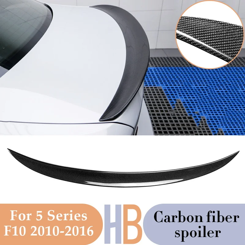 

For BMW 5 Series F10 F18 Carbon Fiber Rear Trunk Spoiler Wing AC CS Style Tail Wings Shiny Trunk Wing Body Kit Accessories