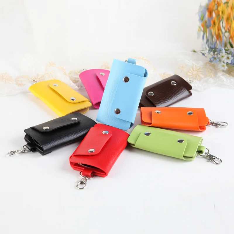 

PU leather key case card case key chain hasp key case unisex