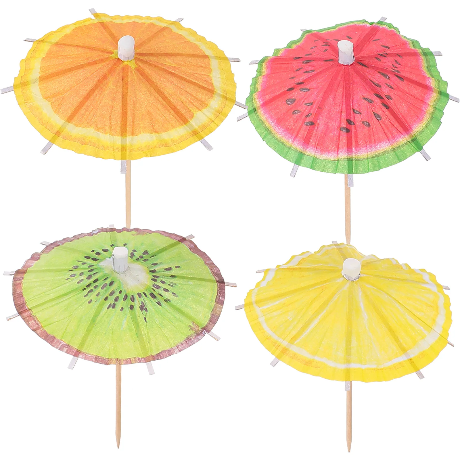 

80Pcs Watermelon Pattern Umbrella Pick Fruit Cocktail Umbrellas Paper Umbrella Small Flower Umbrella Fruit Juice Cocktail
