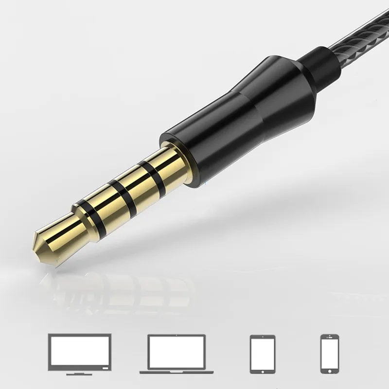 Earphone For MP3 Universal Metal Wired Control Portable Durable Stereo Music With Microphone Earphones Handfree | Электроника