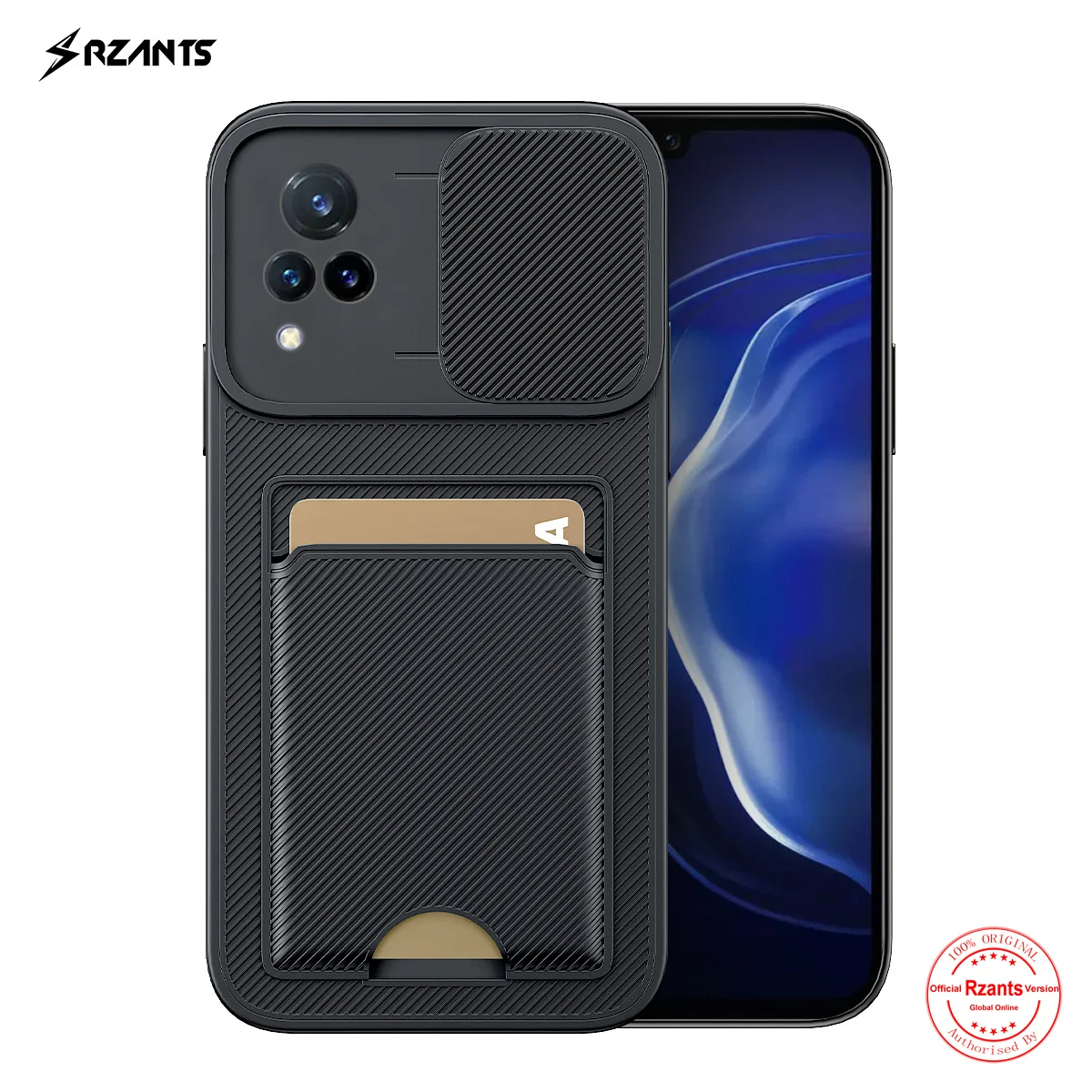 

Rzants For VIVO V21 Case Camera Lens Protection Card Slot Holder Wallet Slim Thin Casing Shockproof Cover For Boys Girls