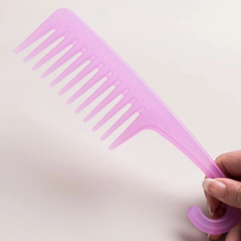 

5pcs Wide Tooth Combs Hook Detangling Comb Hairdress Salon Dyeing Styling Tools