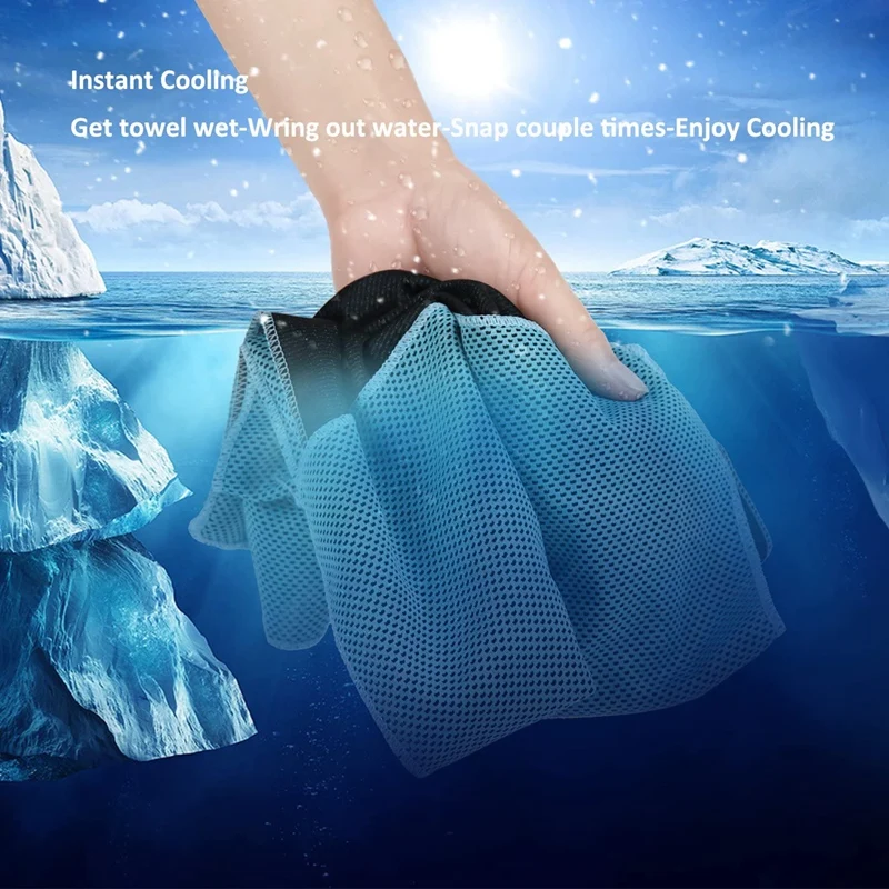 Быстросохнущее абсорбирующее полотенце охлаждающее для спорта тренировок