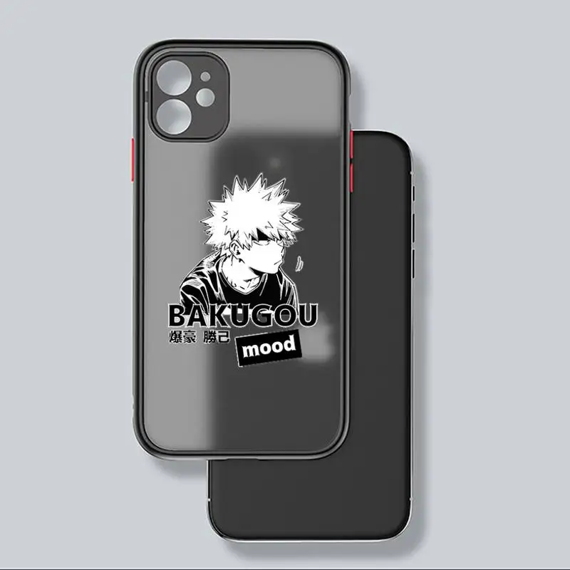 

My hero academia Phone Case For iphone 12 11 8 7 plus mini x xs xr pro max matte transparent cover