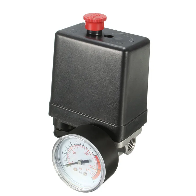 Регулируемый воздушный регулятор клапан компрессора 7 25-125 PSI 15 А 240 В/переменного