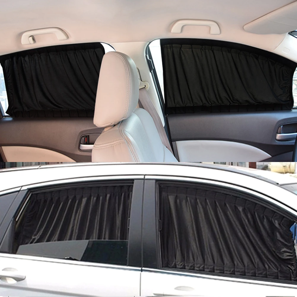 

2 pcs 50S Car Anti-UV Side Window Sunshades Car Window Shade Curtain Auto Rear Windshield Sun Block For Most Of Cars SUV