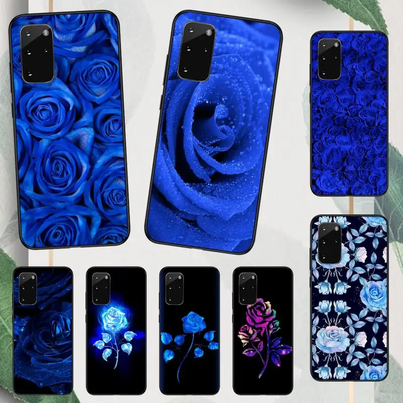 

Blue rose art flower Phone Case For Samsung galaxy A S note 10 7 8 9 20 30 31 40 50 51 70 71 21 s ultra plus