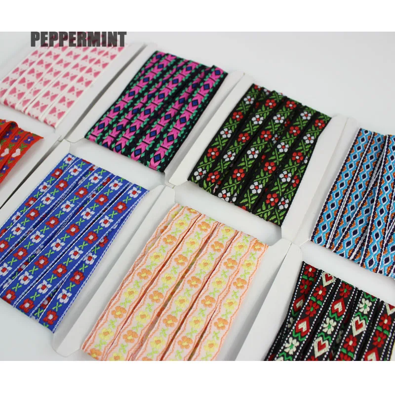 2 ярда Этническая вышивка лента с цветочным кружевом сделай сам аксессуары для