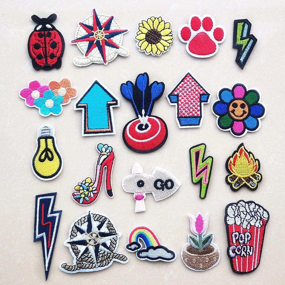 Милая Вышивка божьей коровки аппликация патчи с вышивкой утюгом для одежды