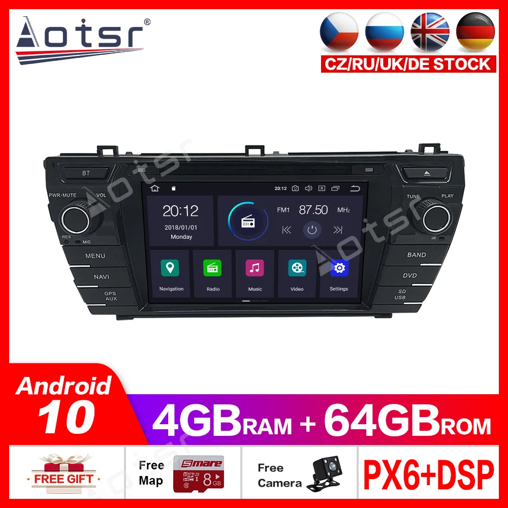 Android10.0 4 Гб + 64 ГБ Автомобильный DVD Плеер GPS мультимедийное радио для Защитные чехлы
