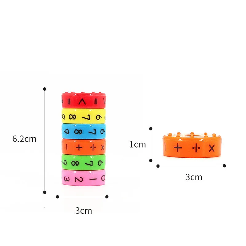 

Montessori Toys 6 Pieces Magnetic Early Learning Educational Toys For Children Magnetic Arithmetic Wheel DIY Assembling Puzzles