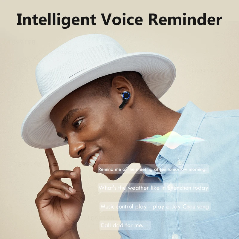 

Wireless Bluetooth Earphone Sports Waterproof TWS Stereo Headsets With Microphone Fingerprint Earbuds Touch Control Earphones