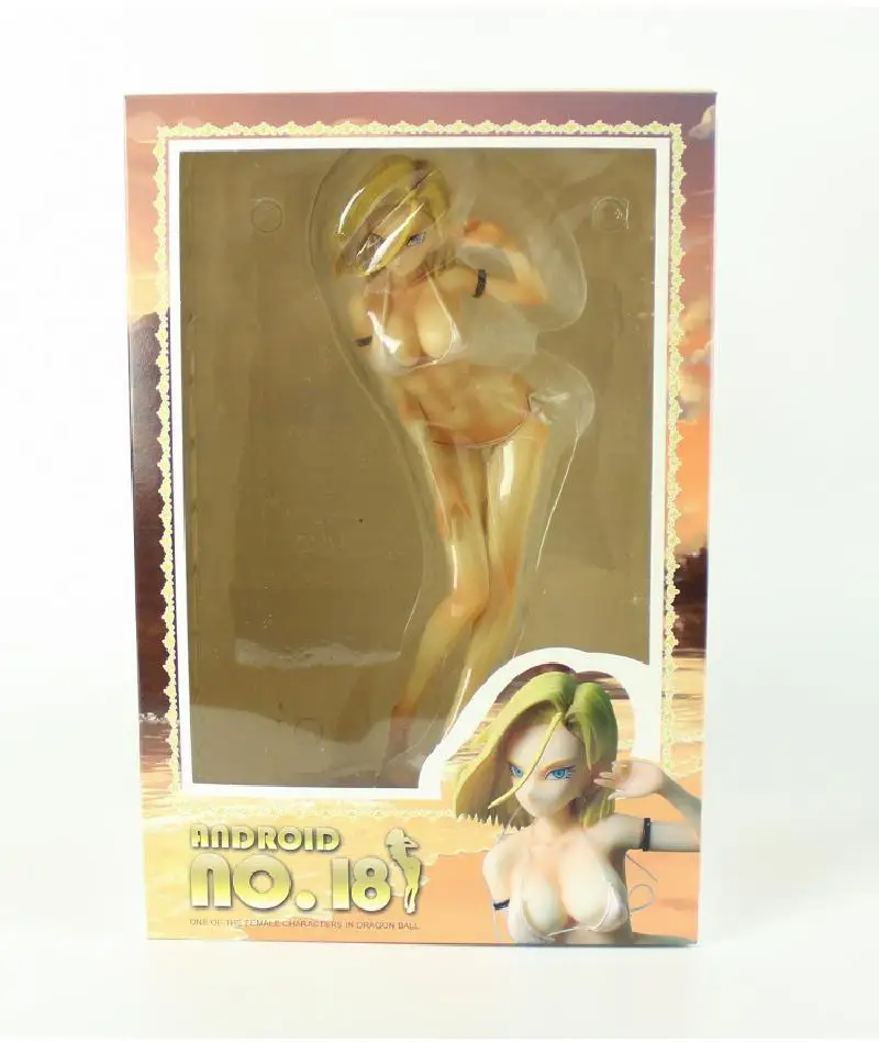 dragon ball anime goods figure swimsuits cyborg no 18 swimsuit bathhouse series model doll ornaments toys desk ornaments gifts free global shipping
