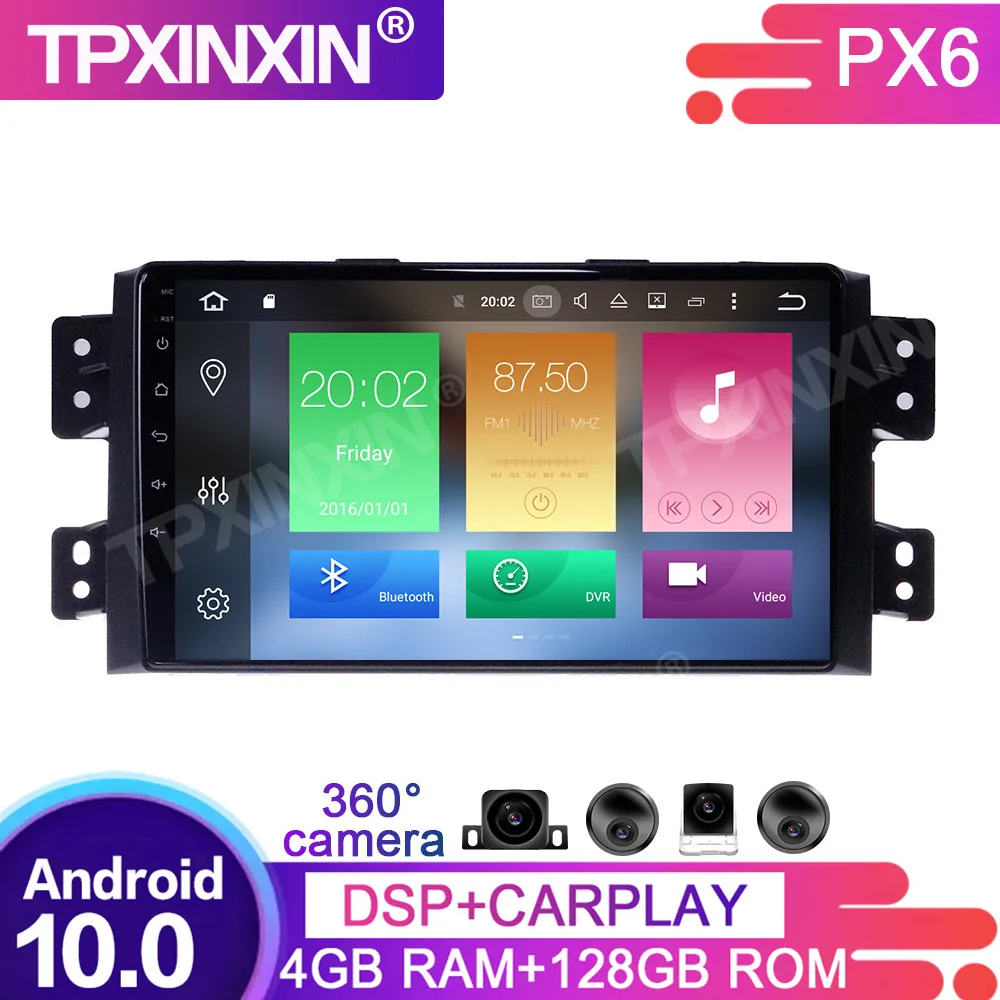 

128G Android 10,0 для Kia Borrego 2008-2011 Автомобильный мультимедийный плеер GPS-навигация головное устройство автомобильное радио аудио стерео магнитофон