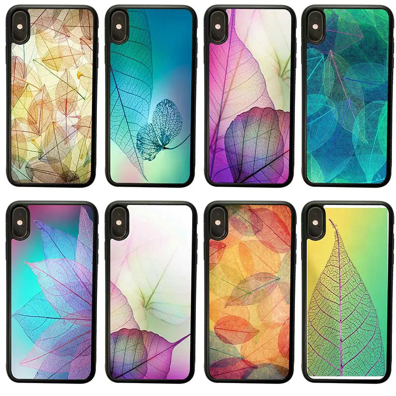 Лидер продаж красочный лист текстуры мобильный телефон чехол для iphone X XS в