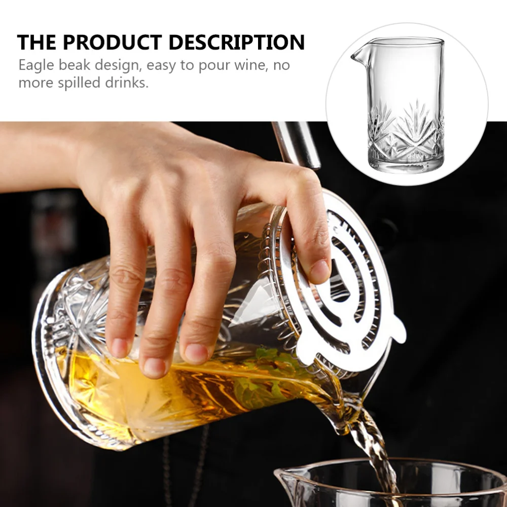 

1Pc 700ML Crystal Cocktail Mixing Glass Bar Mixing Pitcher for Stirring Drinks