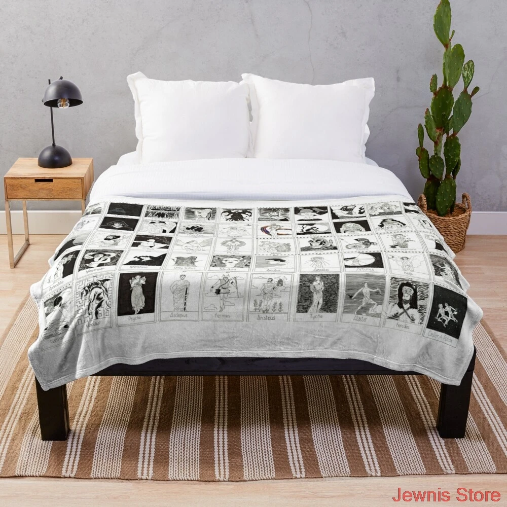 

Greek Gods Throw Blanket Soft Warm Coral Fleece Blanket Sheet Bedspread Sofa Throw Light Thin Mechanical Wash Flannel Blankets