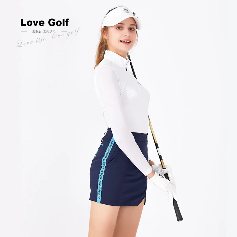 Женская быстросохнущая дышащая облегающая юбка для гольфа LOVE GOLF одежда из