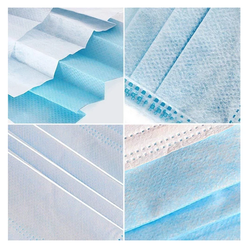 300PCS Stock Dropshipping Face Masks 3 layers Non-woven Radiation Protection Disposable Elastic Mouth Soft Breathable Mask |