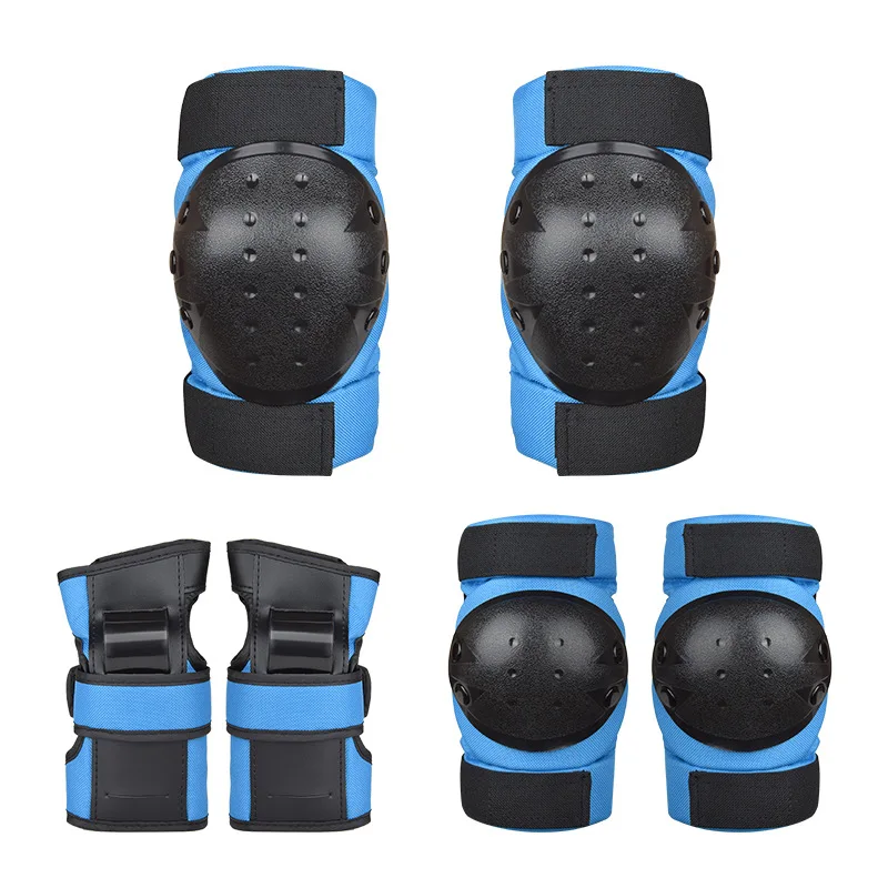 

6 Pcs Children Protective Gear Sets Adults Knee Pads Elbow Pads Palm Guards for Skateboarding Cycling
