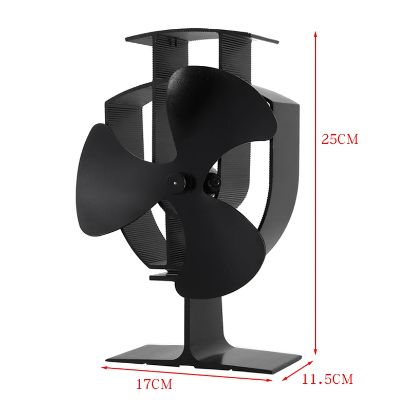 

3 Blade Stove Fan Heat Self-Powered Wood Burner Stove Fan Burner Fireplace Ecofan Heat Ultra Quiet Distribution Efficient Tool