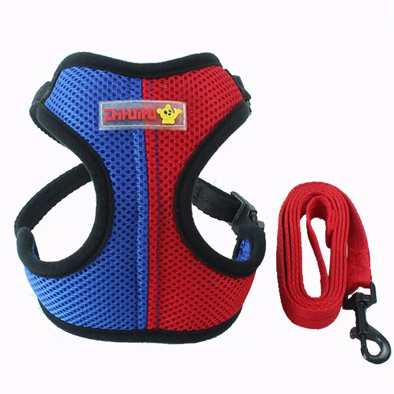 Мягкая собака ремни жилет не тянуть Регулируемый Обувь с дышащей сеткой шлейка