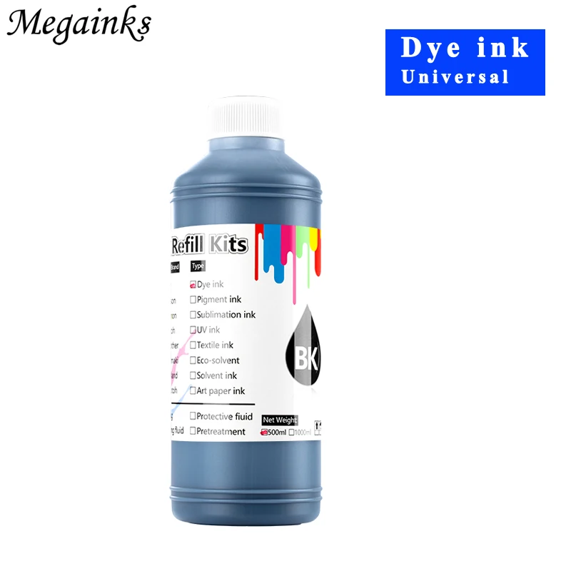 

500ML Dye Ink for HP 100 500 510 800 5500 T610 T770 T790 T1100 T1120 T1200 T1300 T2300 Z2100 Z3100 Z3200 Z5200 Z6100 Printer MBK