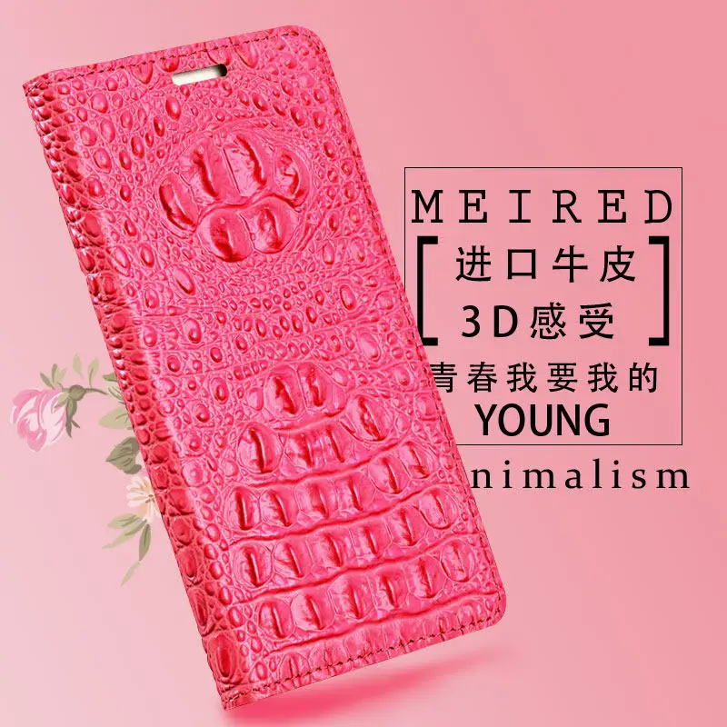 

Flip Phone Case For Xiaomi Mi 5s Plus 6 8 9 lite 9se 9T Pro Case Crocodile Head Texture Cowhide Cover