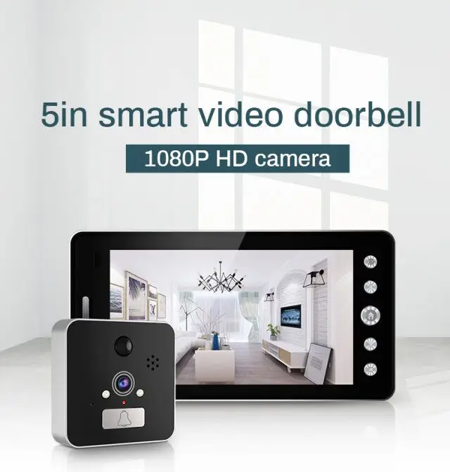 Saful 5 ''дверная камера WIFI зритель в дверном глазок с детектором движения ночное видение цинковые колокольчики из сплава