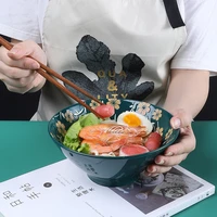 7 inch japanese ramen bowl single household creative sea bowl big bowl instant noodle bowl hat bowl noodle bowl salad bowl