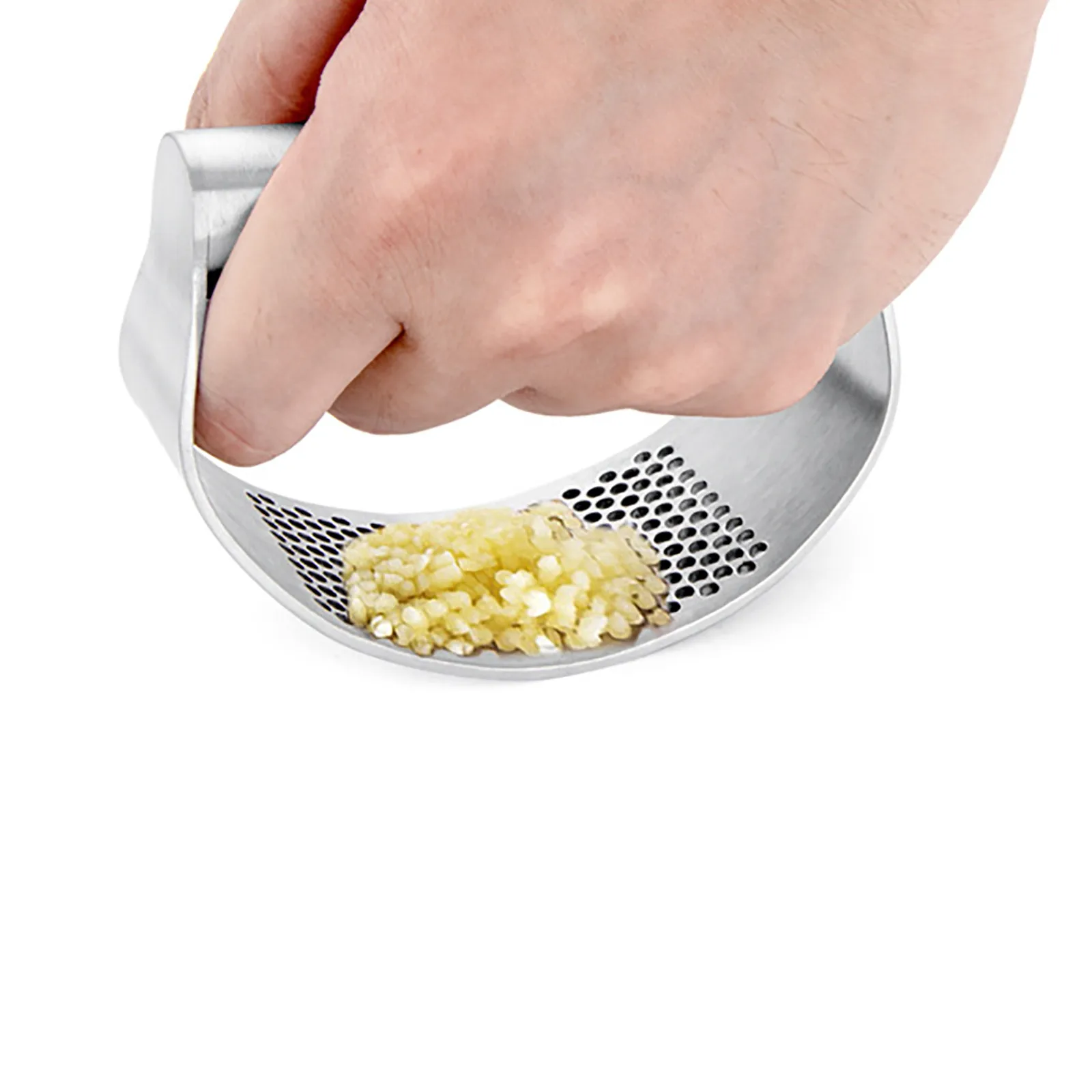 

Multifunctional Manual Garlic Press Curved Garlic Grinding Slicer Chopper Stainless Steel Garlic Presses Cooking Gadgets Tool
