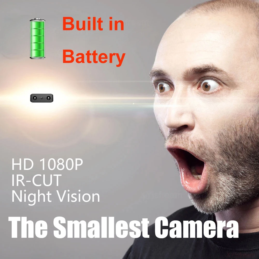 

Мини-камера XD IR-CUT наименьшая Full HD 1080P для домашней безопасности видеокамера с инфракрасным ночным видением микро-камера DV DVR Обнаружение дви...